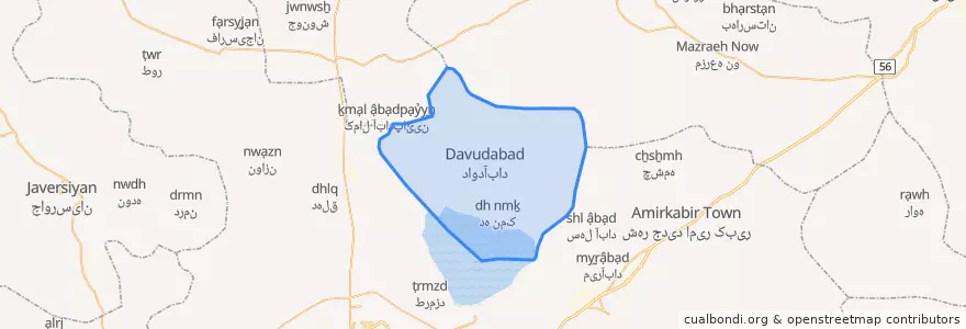 Mapa de ubicacion de داودآباد.