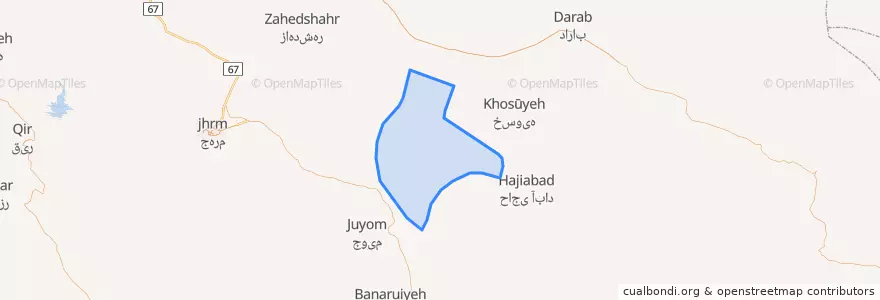 Mapa de ubicacion de دهستان دبیران.