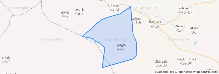 Mapa de ubicacion de دشت ارزنه.