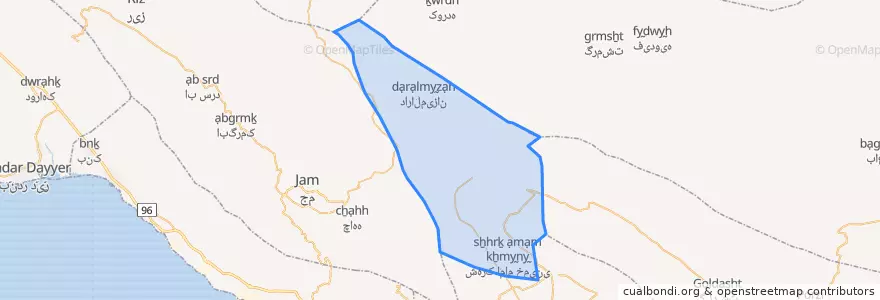Mapa de ubicacion de دهستان دشت لاله.