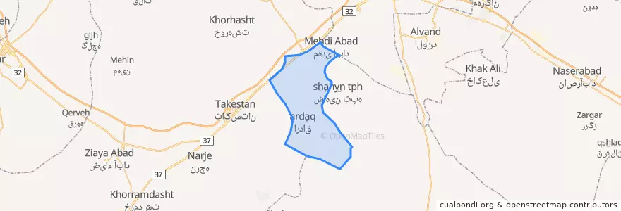 Mapa de ubicacion de دشتابی غربی.