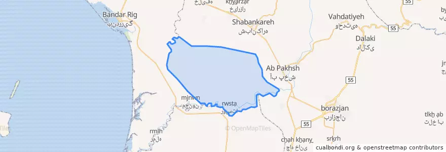 Mapa de ubicacion de دشتی اسماعیل خانی.