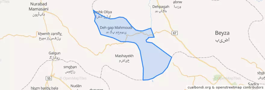 Mapa de ubicacion de دهستان دشمن زیاری.