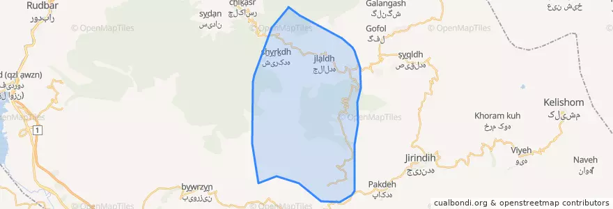 Mapa de ubicacion de دلفک.