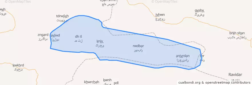 Mapa de ubicacion de ده تل.
