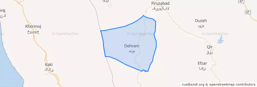 Mapa de ubicacion de دهستان دهرم.
