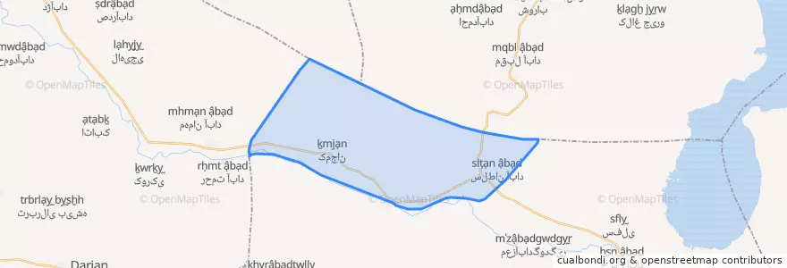 Mapa de ubicacion de دهستان دهقانان.