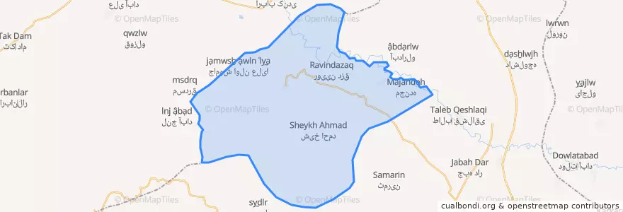 Mapa de ubicacion de دوجاق.