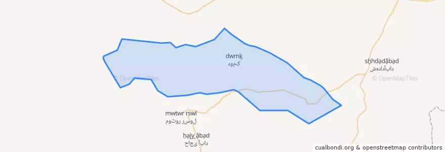 Mapa de ubicacion de دومک.