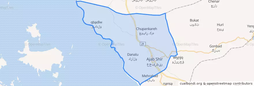 Mapa de ubicacion de دیزجرودغربی.