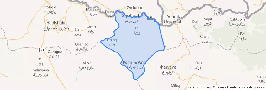 Mapa de ubicacion de دیزمارغربی.