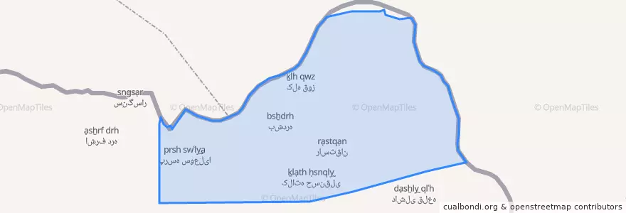 Mapa de ubicacion de راستقان.