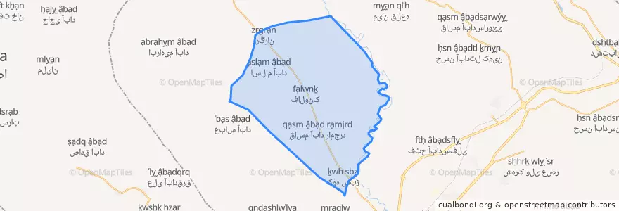 Mapa de ubicacion de دهستان رامجرد یک.