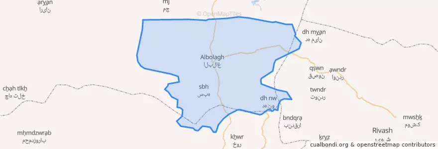 Mapa de ubicacion de ربع شامات.