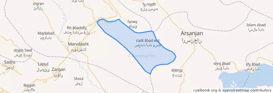 Mapa de ubicacion de دهستان رحمت.