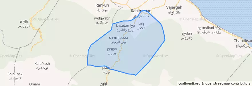 Mapa de ubicacion de رحیم آباد.