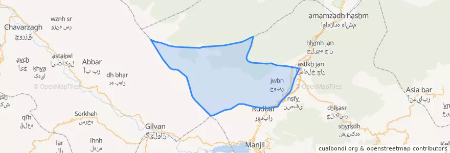 Mapa de ubicacion de رستم آباد جنوبی.