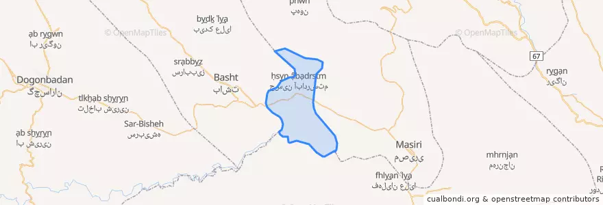 Mapa de ubicacion de دهستان رستم سه.