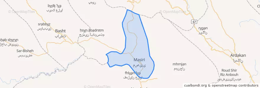 Mapa de ubicacion de دهستان رستم یک.