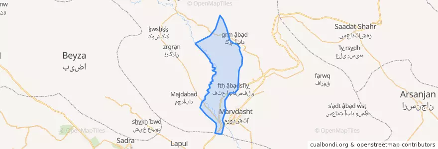 Mapa de ubicacion de دهستان رودبال.