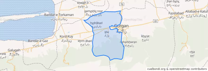 Mapa de ubicacion de روشن آباد.