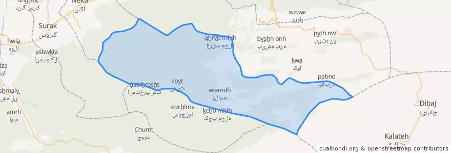 Mapa de ubicacion de زارم رود.