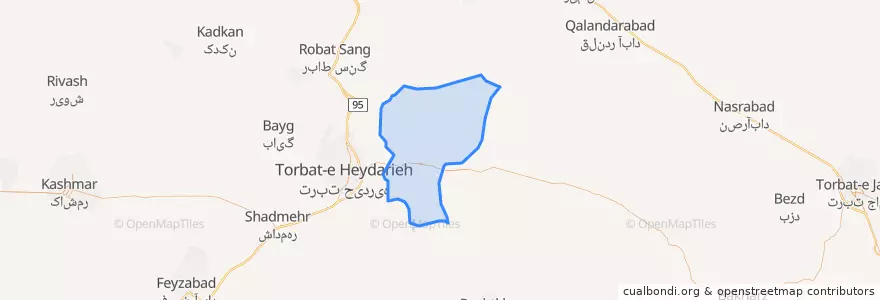 Mapa de ubicacion de زاوه.
