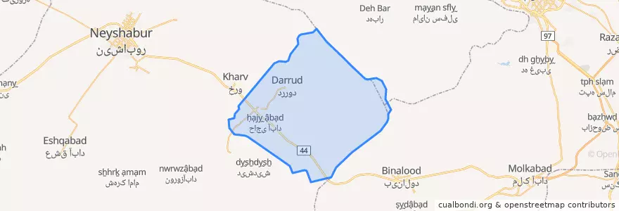 Mapa de ubicacion de دهستان زبرخان.