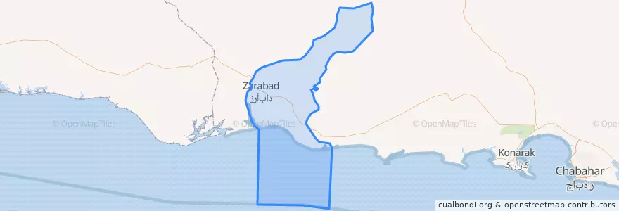 Mapa de ubicacion de زرآباد شرقی.