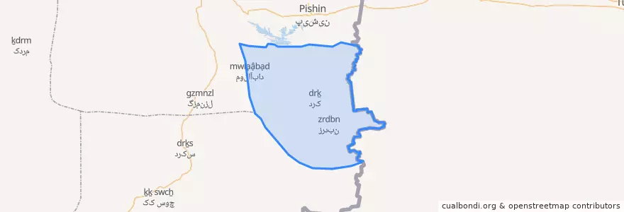 Mapa de ubicacion de زردبن.
