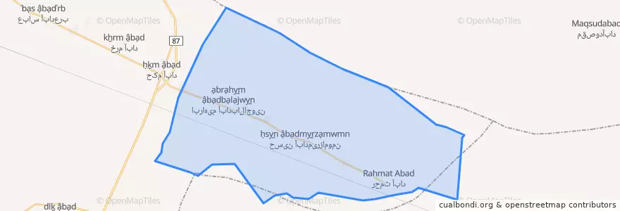 Mapa de ubicacion de زرین.