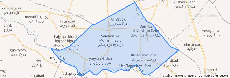 Mapa de ubicacion de زرینه رود.