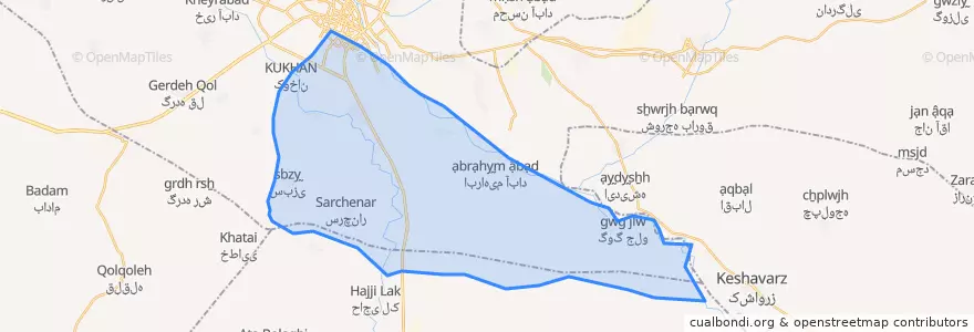 Mapa de ubicacion de زرینه رودجنوبی.