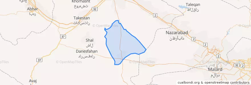 Mapa de ubicacion de زهرای بالا.