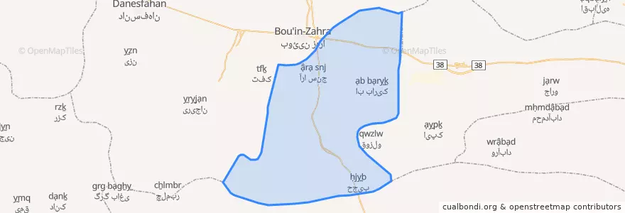 Mapa de ubicacion de زهرای پائین.