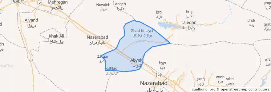 Mapa de ubicacion de زیاران.