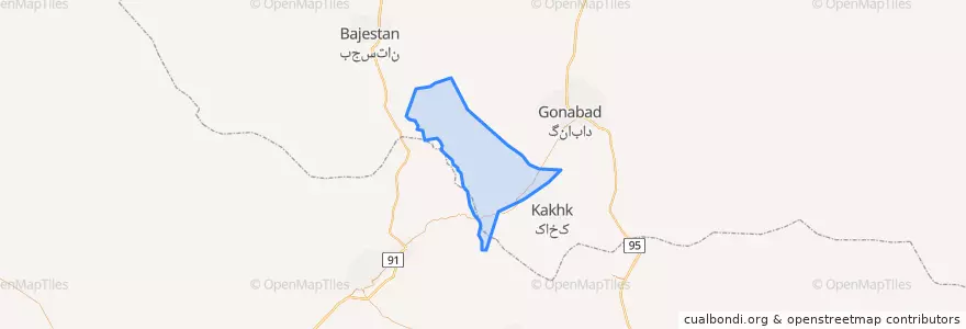 Mapa de ubicacion de زیبد.