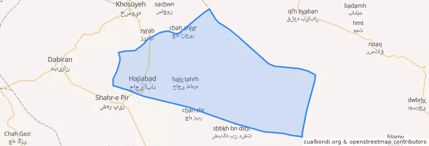 Mapa de ubicacion de دهستان زیرآب.