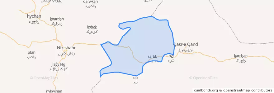Mapa de ubicacion de ساربوک.