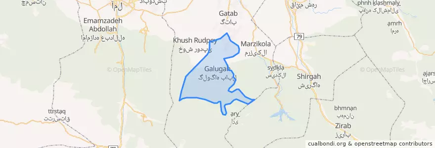 Mapa de ubicacion de سجادرود.
