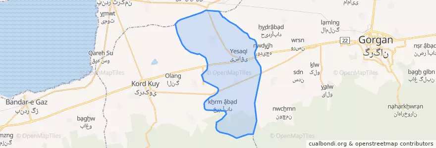 Mapa de ubicacion de سدن رستاق شرقی.