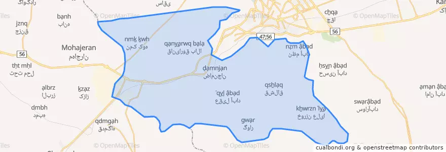 Mapa de ubicacion de سده.