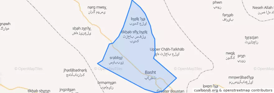 Mapa de ubicacion de سرآب بیز.