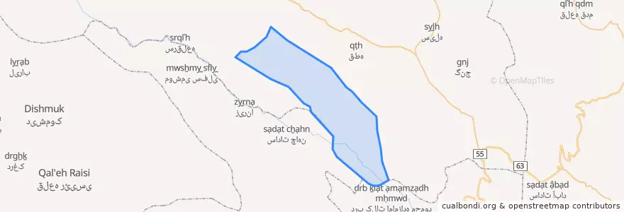 Mapa de ubicacion de دهستان سردشت.