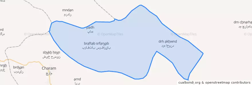 Mapa de ubicacion de سرفاریاب.
