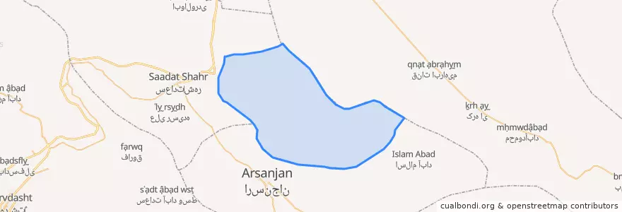 Mapa de ubicacion de دهستان سرپنیران.