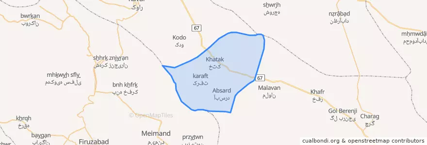 Mapa de ubicacion de دهستان سفیدار.
