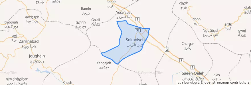 Mapa de ubicacion de سلطانیه.