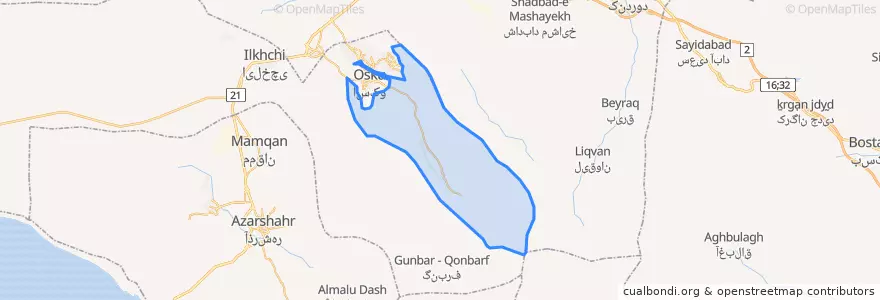 Mapa de ubicacion de سهند.