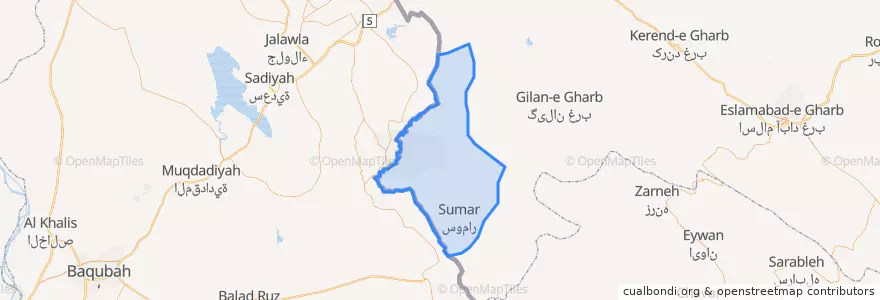 Mapa de ubicacion de سومار.